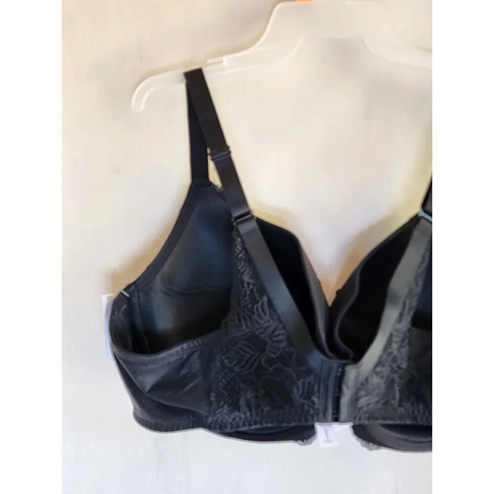New Auden Women's Black Underwire Lightly Line Bra Adjustable Straps Size 44DD - Picture 5 of 6